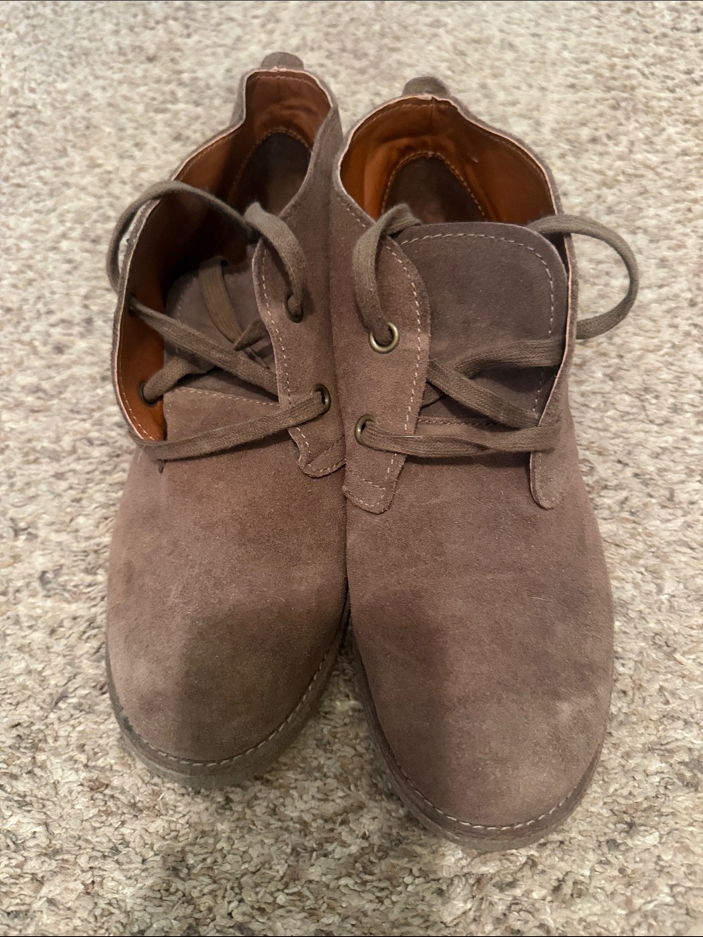 Women’s Brown Suede Lace-Up lucky Boots